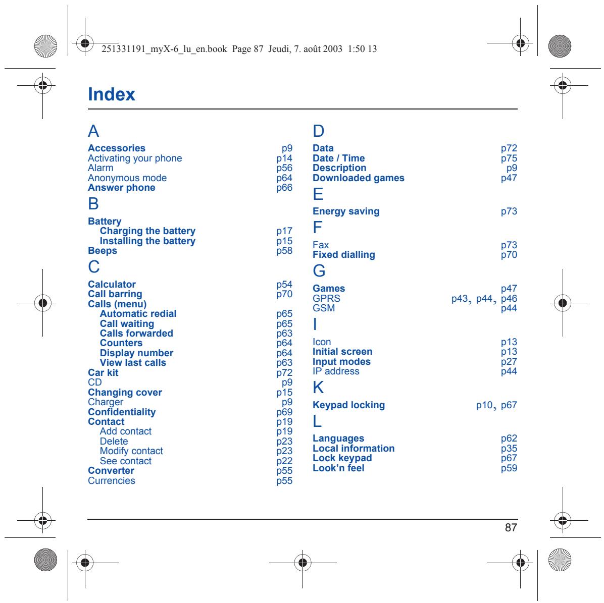 SAGEM MYX-6 - 85