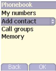 SAGEM MYZ3 - Contacts menu - 1