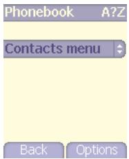 SAGEM MYZ3 - Using the phonebook - 1