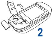 SAGEM MYZ3 - Installing the SIM card and the battery - 2