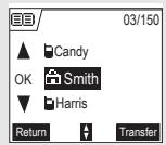 SAGEM D70H - Transferring a part of or the entire phonebook to another handset - 5