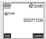 SAGEM D70H - Creating an entry - 5