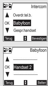 SAGEM D70H - Op de ontvangende handset: - 1