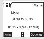 SAGEM D70H - Consulta de la lista de llamadas recibidas o efectuadas - 3