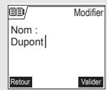 SAGEM D70H - Modifier une fiche - 2