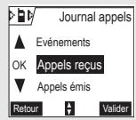 SAGEM D70H - Consulter le journal des appels reçus ou émis - 1