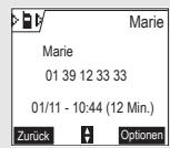 SAGEM D70H - Rufiste für einegangene oder abgegangene Anrufe konsultieren - 4