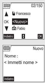 SAGEM D70H - Memorizzare un nuovo nominativo - 2