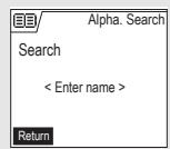 SAGEM D70H - Performing a quick search - 5