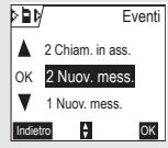 SAGEM D70H - Consultazione della lista degli avvenimenti - 3