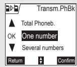 SAGEM D70H - Transferring a part of or the entire phonebook to another handset - 2