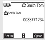 SAGEM D70H - Viewing the phonebook - 4
