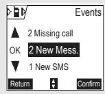 SAGEM D70H - Viewing the events log - 3