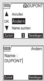 SAGEM D70H - Eintragändern - 1