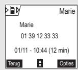 SAGEM D70H - De lijst met ingekomen en uitgaande oproepen raadplegen - 2