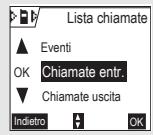 SAGEM D70H - Consultazione della lista delle chiamate ricevute o emesse - 1