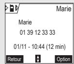 SAGEM D70H - Consulter le journal des appels reçus ou émis - 2