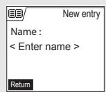 SAGEM D70H - Creating an entry - 2