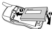 SAGEM MY304X - Installing the SIM card and the battery - 3