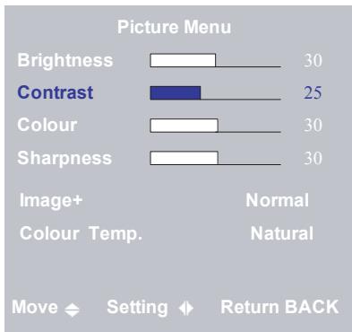 SAGEM AXIUM HD-L32 - 6-4 Adjusting Picture Settings - 2