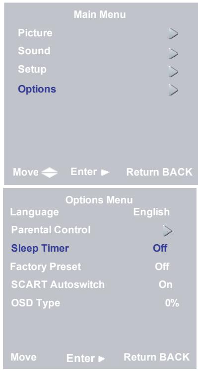 SAGEM AXIUM HD-L32 - TO SET THE SLEEP TIMER - 1