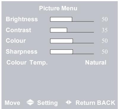 SAGEM AXIUM HD-L32 - 6-4 Adjusting Picture Settings - 3