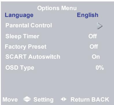 SAGEM AXIUM HD-L32 - Options Menu - 1