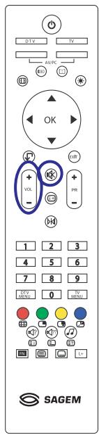 SAGEM AXIUM HD-L32 - TO TURN VOLUME BACK ON - 1