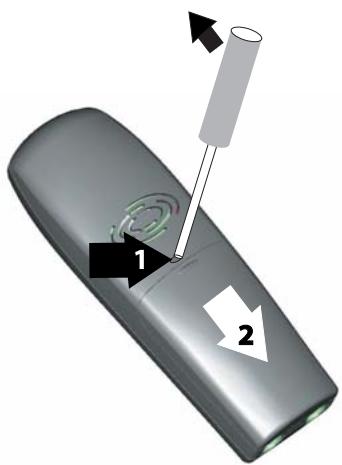 SAGEM D 60C - Replacing the batteries - 1