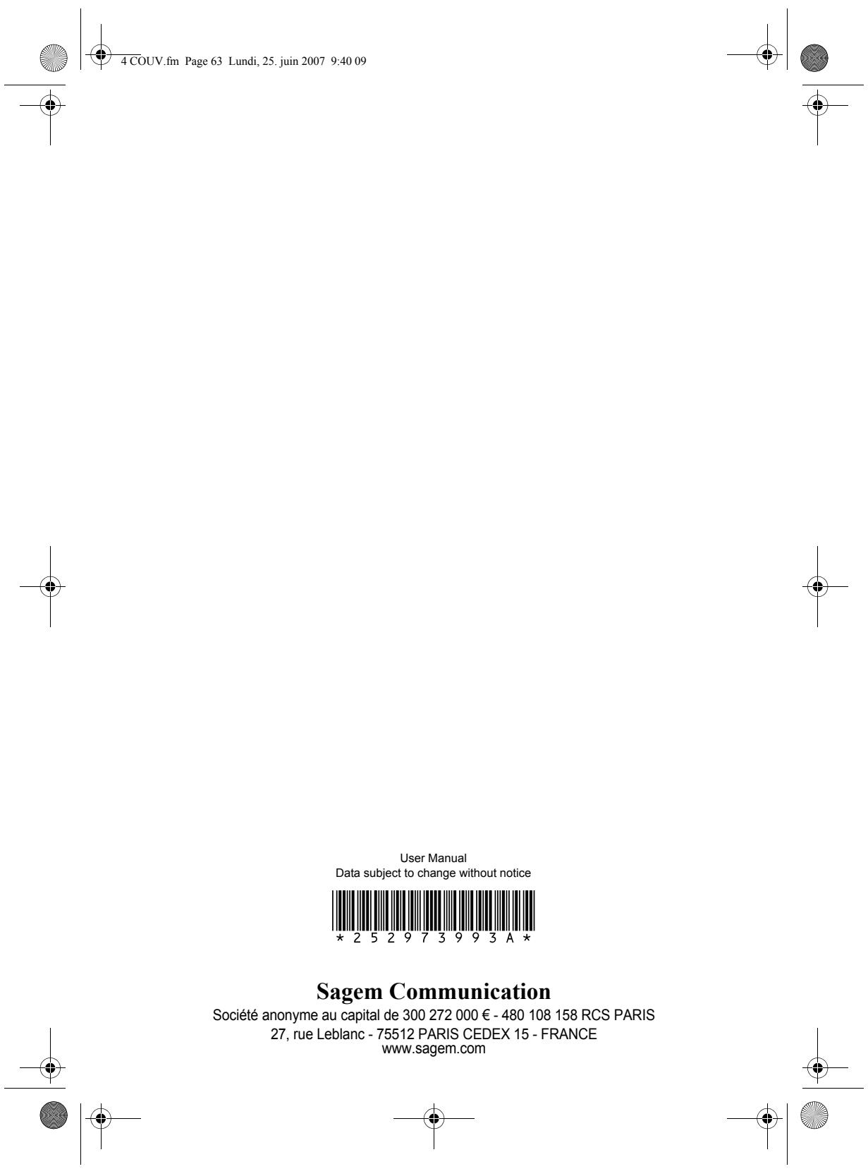 SAGEM D30T - IMPORTANT - 6