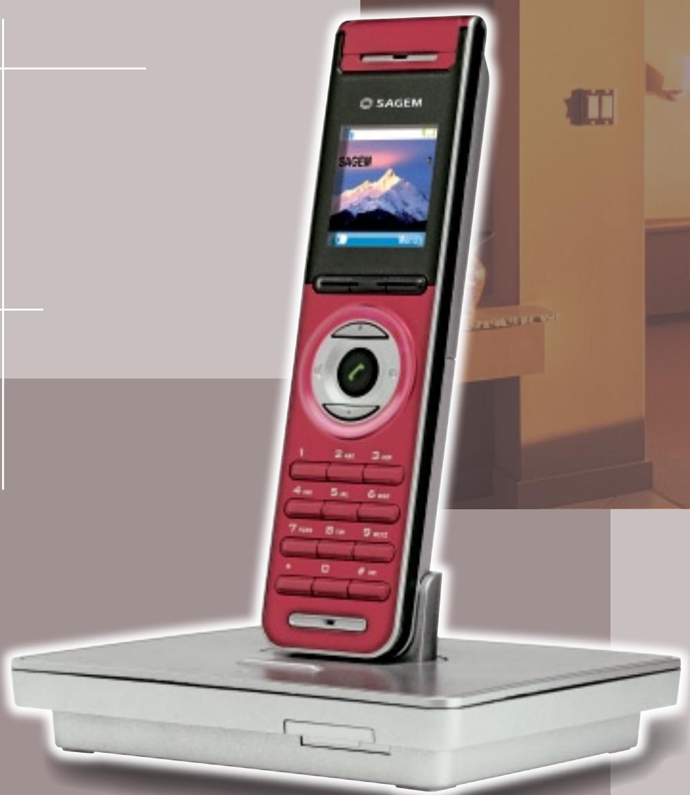 SAGEM D86C - Téléphone sans fil numérique mettez une touche glamour dans votre intérieur - 3