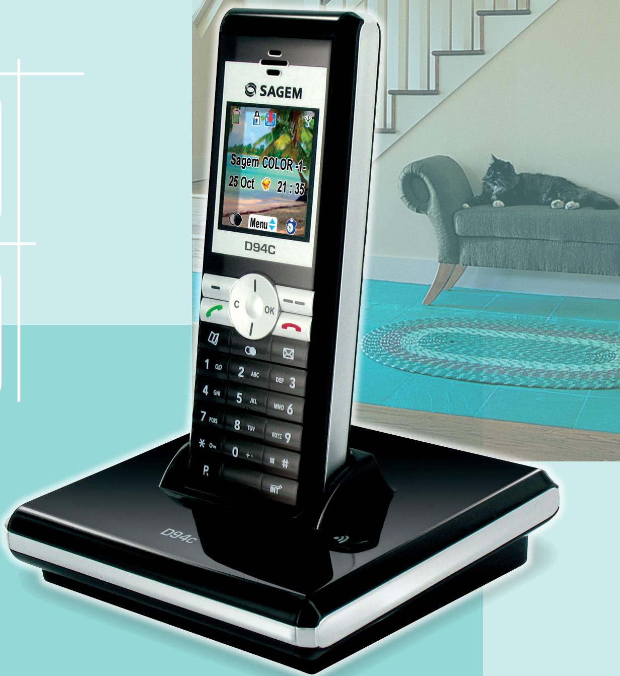 SAGEM D94C - Téléphone sans fil numérique - 3