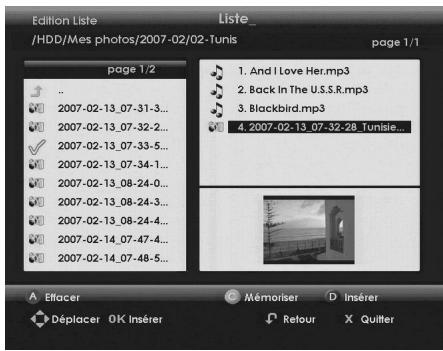 SAGEM DVR 64160 SL-T - 11-6-1 Creating and modifying a playlist - 1