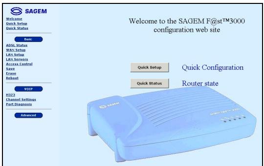 SAGEM F@ST 3000 - Configure your SAGEM F@st™ 3000 - 1