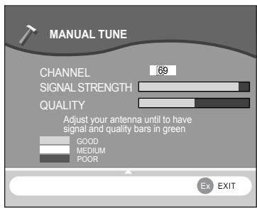 SAGEM ITD602 - 5-3 CHANNEL SEARCH: MANUAL TUNE - 1