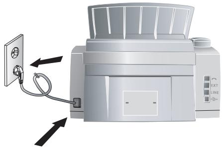 SAGEM LASERFAX 3245 - Connecting the Mains Cable - 1