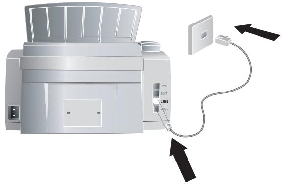 SAGEM LASERFAX 3245 - Connecting the Telephone Cable - 2