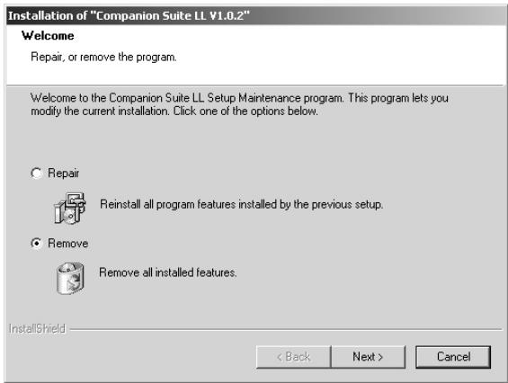 SAGEM LASERFAX 3245 - Uninstalling the Software - 1