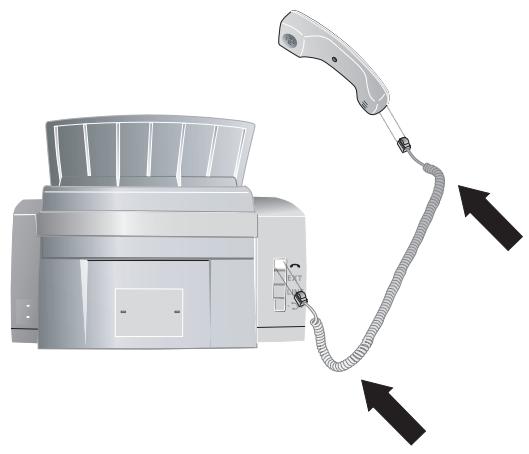 SAGEM LASERFAX 3245 - Connecting the Telephone Handset - 1