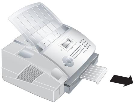 SAGEM LASERFAX 3245 - Extending the Print-out and fax outlet tray - 1