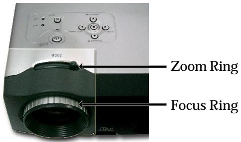 SAGEM MDP 2000 X - Adjusting the Projector Zoom / Focus - 1
