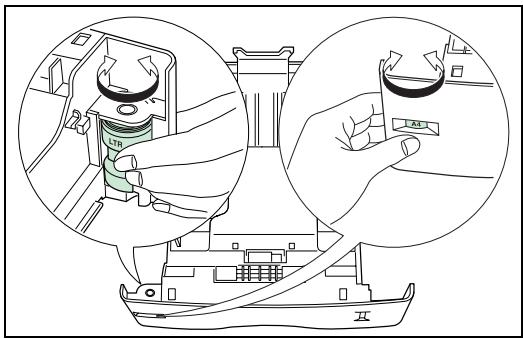 SAGEM MF 3760 - Setting the paper size for the tray - 1