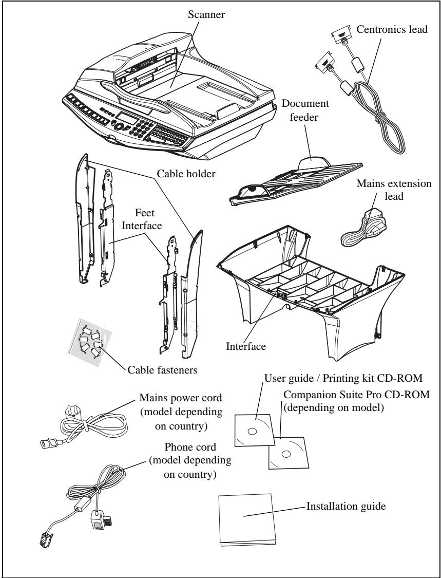 SAGEM MF 3760 - UNPACKING THE SCANNER - 1