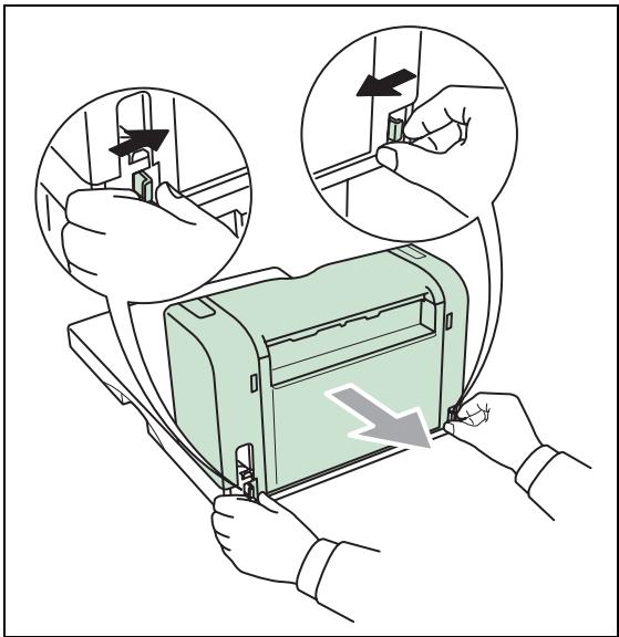 SAGEM MF 3760 - Installing the front/back module on top of the additional trays (depending on model or option) - 3