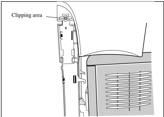 SAGEM MF 3760 - Installing the feet on the scanner/printer interface - 3