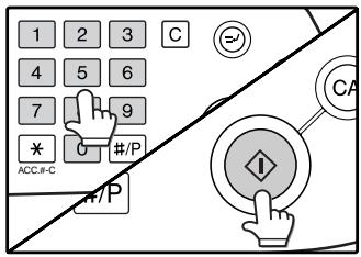 SAGEM MF 9323/ MF 9327 - Make sure that a suitable paper size is selected, select the number of copies and any other desired copy settings, and then press the [START] key (💡). - 1