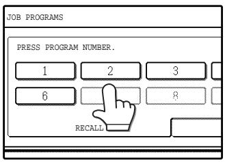 SAGEM MF 9323/ MF 9327 - Touch the program number key of the desired program. - 1