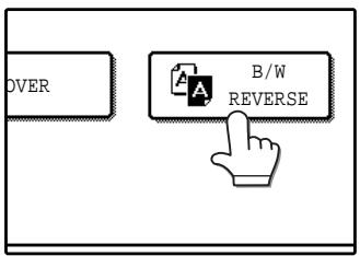 SAGEM MF 9323/ MF 9327 - Touch the ↓ key and then touch the [B/W REVERSE] key in the special modes menu screen. - 1