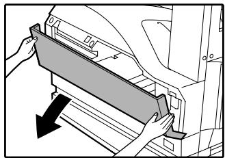 SAGEM MF 9323/ MF 9327 - Press gently on both sides of the front cover and pull it open. - 1