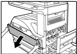 SAGEM MF 9323/ MF 9327 - Press and pull it open gently on both sides of the front cover. - 1